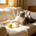 thumbnail image 2 of Interactive Cat Toy Ball, Automatic Smart Rolling Cat Ball, USB Rechargeable Motion Activated Cat Toy for Indoor Cats, boredom relief Yellow, 2 of 6