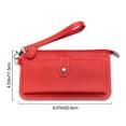 thumbnail image 6 of Fashion Casual Women Multi-card Position Coin Purse Zipper Wallet Buckle Long Purse Card Holder Purse PU Leather PURPLE, 6 of 8