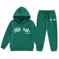 thumbnail image 4 of XUELUO Toddler Girls Outfits Sports Sets Autumn Letter Print Hoodies + Jogger Pants 2 Piece Childrens Girls Training Clothes, 4 of 4