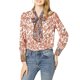 thumbnail image 2 of Blusa Vintage Allegra K con lazo de Color en Contraste floral Bohemio para Mujer Naranja L, 2 of 6