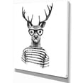 thumbnail image 1 of Designart - Dressed up Deer - Sketch Animals Painting Print on Wrapped Canvas, 1 of 2