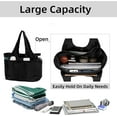 thumbnail image 3 of Tote Bag for Women,Large Tote Bag with Compartments and Multiple Pockets,Quilted Shoulder Bag for Travel Work Sports, 3 of 5