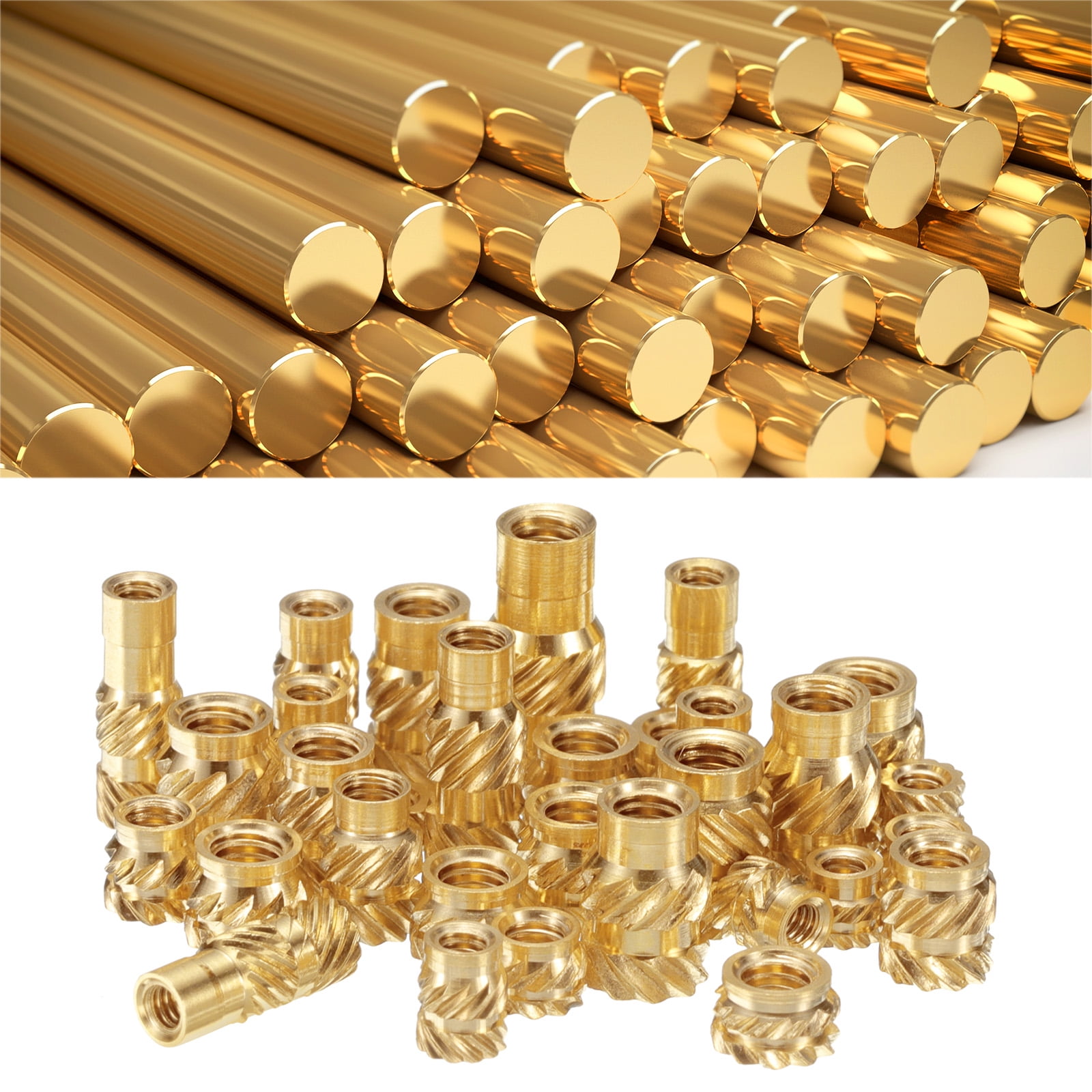 420Pack M3 M4 M5 Metric Threaded Inserts Brass Heat Set Insert Knurled Nuts Assortment Kit, 3D Printing Brass Nuts Female Threaded Inserts Nuts