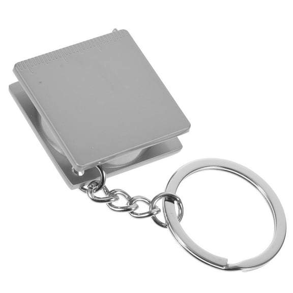 HOOWIFFY Metal Tape Measure Keychain Silver Portable Measuring Tool for Length Hoowiffy 1Pc