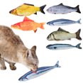 thumbnail image 3 of Jouet pour Chat 11.81 Po Poisson Réaliste Résistant aux Morsures Jouet à Mâcher pour Chat avec Herbe à Chat, 3 of 10