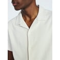 thumbnail image 4 of Free Assembly Men's Textured Cotton Camp Shirt with Short Sleeves, Sizes S-3XL, 4 of 5