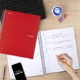 thumbnail image 4 of Five Star 1 Subject Wide Ruled Notebook Plus Study App, 8" x 10.5", Fire Red, Poly, Spiral, 100 Sheets, 4 of 8