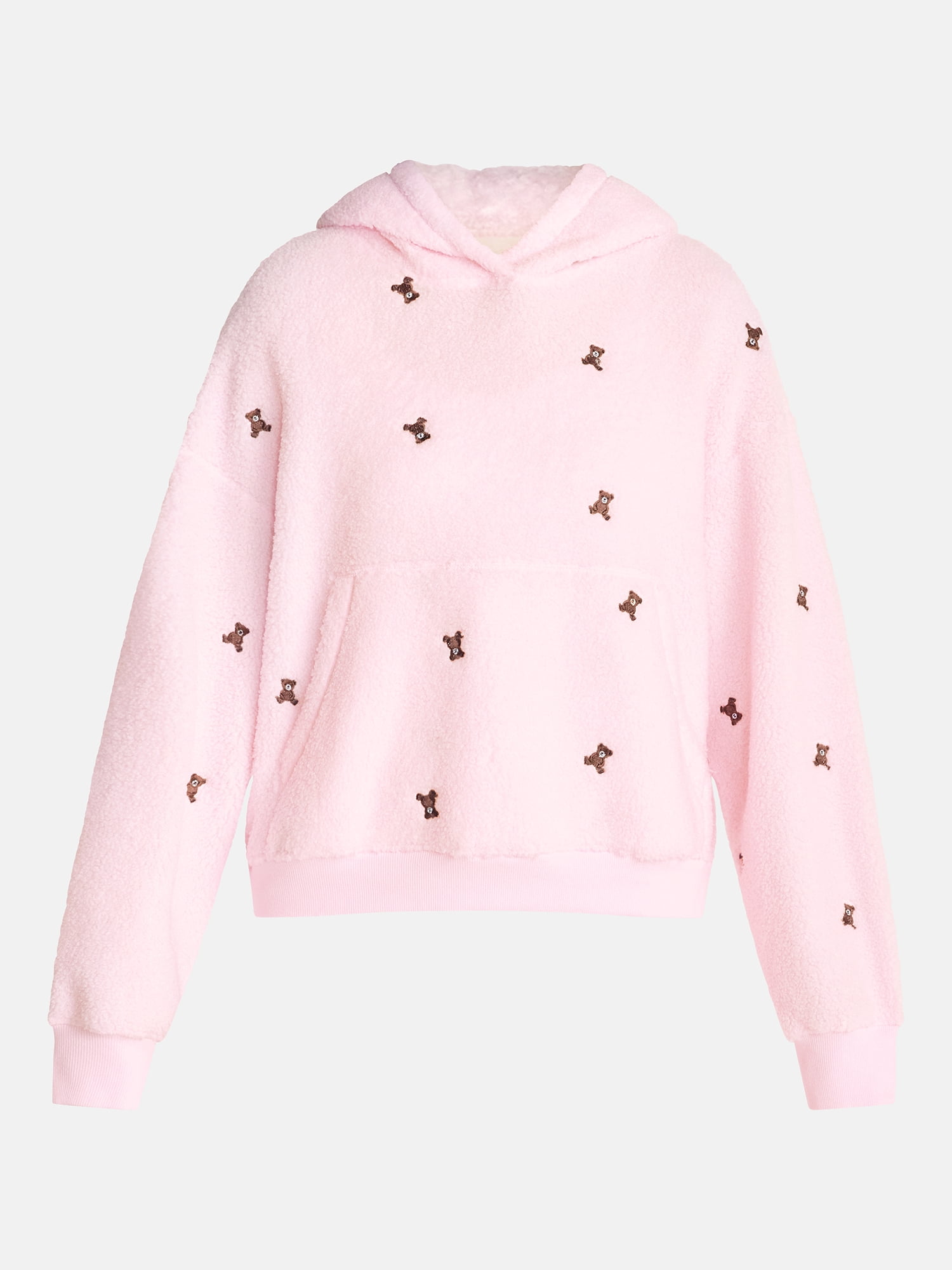 No Boundaries Cozy Teddy Hoodie, Women’s XS-2X