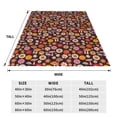 thumbnail image 3 of Balery 70s Groovy Hippie Retro Manta de Felpa Suave y Acogedora – Cobija de Franela Aterciopelada para Cama, Lavable y Cálida para Sofá, Mascotas, Transpirable-60"x50", 3 of 7