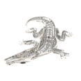thumbnail image 3 of Large Alligator Rhinestone Brooch, 3 of 4