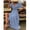 Blue, variant on Womens Blue Floral Print V-Neck Short Sleeve Casual Maxi Dress With Slit