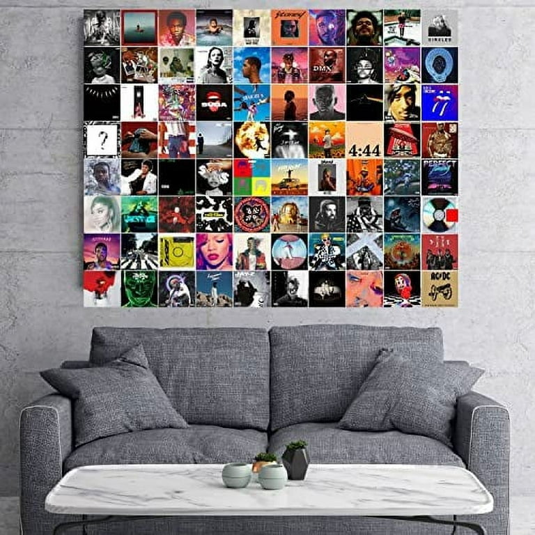 Unique America 150 Pcs  Posters Wall Collage Kit, Album Cover Posters,  Posters for Room, Music Posters, Band Posters, Rapper Posters, Wall Posters,  Rap Posters, Posters for Bedroom 6x6 Inch Total 80 