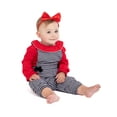 thumbnail image 4 of Wonder Nation Baby Girl Holiday Jumpsuit Outfit Set, 2 Pieces, Sizes 0/3-24 Months, 4 of 6