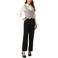 thumbnail image 2 of INSPIRE CHIC Chaleco Steampunk para Mujeres Traje Racerback Vintage Cuadros L Blanco, 2 of 5