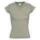 thumbnail image 1 of SOLS - Camiseta de manga corta modelo Moon con cuello en forma de V para mujer (Caqui), 1 of 3