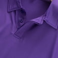 thumbnail image 6 of lcziwo Mens Polos Shirts Cotton Lightweight Short Sleeve Tee Solid Color Holiday Workout Button Down Collared T-Shirt Purple L, 6 of 7