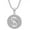 Silver, variant on HIJONES Cubic Zirconia Round Money Dollar Necklace for Women Men Stainless Steel Stackable Pendant Jewelry Chain Gold