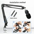 thumbnail image 3 of SUNMON SoloCast Gaming Microphone Stand for HyperX, Boom Arm for SoloCast – Mic Arm Upgrade C Desk Clamp, 2 Cable Ties, 3 of 8