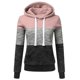 thumbnail image 3 of Sudadera informal de manga larga para mujer, chaqueta fina de retazos de colores, otoño, 3 of 5