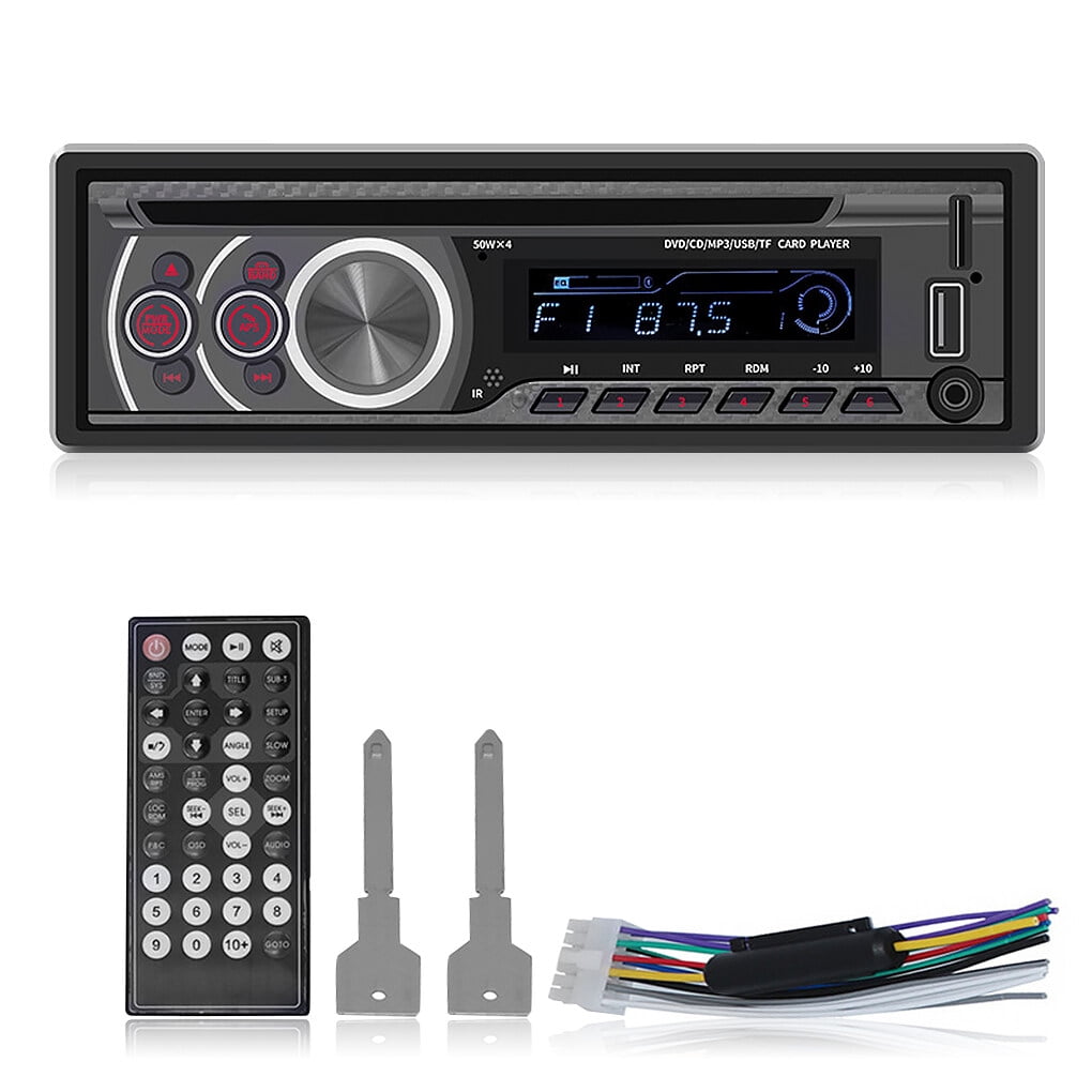Lecteur DVD de Voiture In-Dash Bluetooth-Comptible Lecteur DVD Auto Bluetooth-Compatible Système Audio Stéréo avec Port USB Accessoires Multimédia