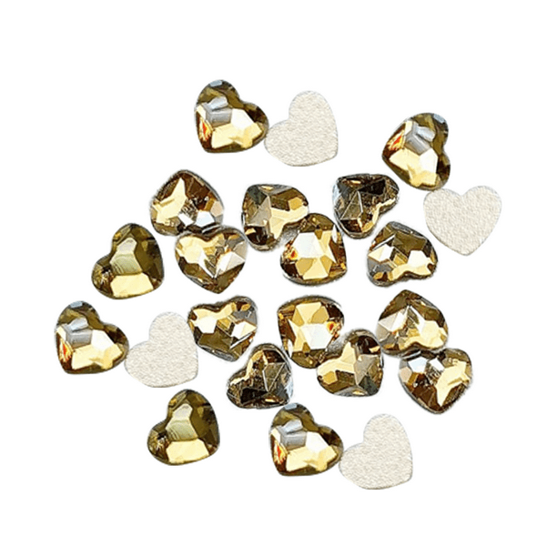 Arte de uñas 3d con parte posterior plana en forma de corazón de cristal, decoración de joyas con brillo de diamantes de imitación para uñas Namotu CPB-US-CJZ333-4