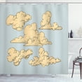 thumbnail image 1 of Ambesonne Cloud Shower Curtain, Vintage Clouds in the Sky, 69"Wx70"L, Beige and Blue Grey, 1 of 3