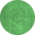 thumbnail image 1 of Ahgly Company Indoor Round Oriental Emerald Green Industrial Area Rugs, 4' Round, 1 of 4