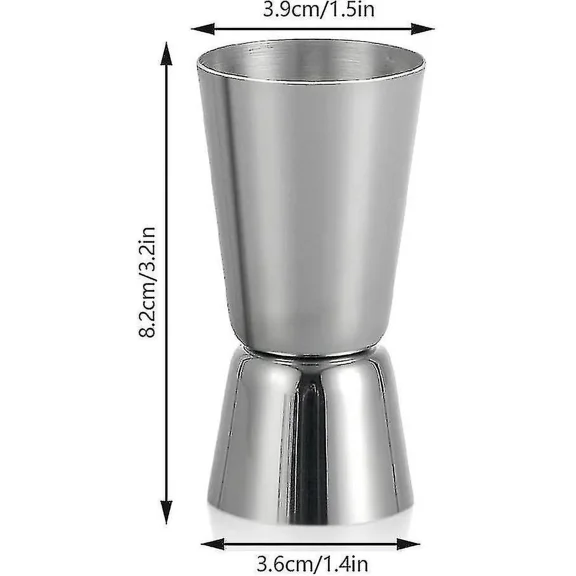 25ml 50ml, Stainless Steel Shot Measure Double Jigger Cocktail Drink Spirits Measures