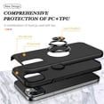 thumbnail image 4 of SZMLOGB Phone Case for iPhone 13 (6.1") with Ring Holder Shock Resistant Scratch Resistant PC Silicone Heavy Duty Protective Case-black, 4 of 6