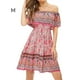 thumbnail image 5 of Qarigey Vestido corto Cintura alta Vestido de verano Vacaciones en la playa Ropa de verano Caqui L Prendas para la parte del cuerpo Rosado METRO Qarigey AP010707-06, 5 of 6