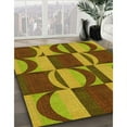 thumbnail image 3 of Ahgly Company Machine Washable Indoor Round Transitional Red Brown Area Rugs, 3' Round, 3 of 7