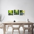thumbnail image 4 of ZHONGYUTONG 3 Piece Zen Canvas Wall Art Zen Stone Picture Still life Green Bamboo Painting Meditation Artwork for Bedroom Decor Framed (12.00" x 12.00" x 3PCS), 4 of 5