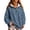 23#Blue, variant on Leopard Print Hoodie for Women Quarter Zip Long Sleeve Drop Shoulder Loose Fit Hooded Sweatshirt Trendy Fall Casual Pullover Top Brown S