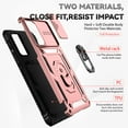 thumbnail image 2 of Case for Samsung Galaxy A13 4G with Camera Lens Sliding Cover, Heavy Duty Rugged Ring Stand Case, Military Grade Drop Resistant Magnetic Car Mount Shockproof Case for Samsung Galaxy A13 4G, Rosegold, 2 of 8