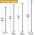 thumbnail image 5 of Renwick 45mm 2-Mode Dance Pole With 6.9-9' Height Adjustment, Silver, 5 of 11