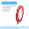 thumbnail image 4 of Uxcell Heat Resistant Tape, 32.8ft x 0.24 Inch Double Sided Adhesive Tape 0.5mm Thick Red for Electrical Repair 5Pcs, 4 of 5