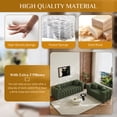thumbnail image 3 of Wiilayok 59.1"+80.3" Modern Tufted Upholstered 2 & 3 Seater Sofa Set with 4 Pillows, Comfy Sherpa Deep Seat Cloud Couch, Loveseat for Living Room Apartment, Olive Green, 3 of 8