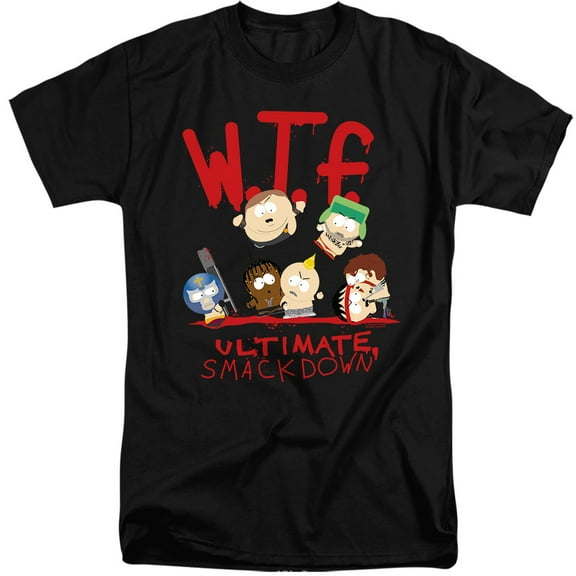 South Park Wtf Ultimate Smackdown Unisex Adult Tall T Shirt,Wtf Ultimate Smackdown, 2X-Large