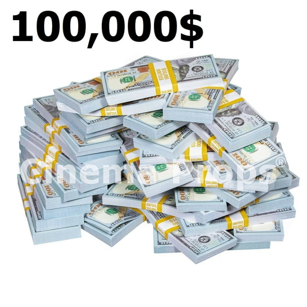 Movie Prop Money Full Print Realistic Copy New Fake 100 Dollar Bills Real Play Stack Cash Replica 100 000 1000pcs From Cinema Props Llc Walmart Com Walmart Com