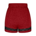 thumbnail image 3 of Hvot&aat Women Trendy Summer Lace Sweat Shorts Elastic Waist Drawstring Lounge Shorts Yoga Athletic Short Pants, 3 of 5