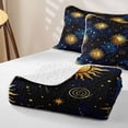 thumbnail image 4 of Homewish Boho Sun Stars Twin Quilt Set, Psychedelic Universe Twin Coverlet Set, 2pcs 1 Bedspread and 1 Pillowcase, 4 of 7