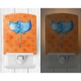 thumbnail image 2 of Caroline's Treasures BB8238CNL Sting Ray Orange Polkadot Ceramic Night Light, Orange, 6x4x3", multicolor, 2 of 2