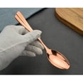 thumbnail image 3 of Wollet 99.9% Pure Copper Spoon, 18.5*3.6CM, 69g, Thick Copper Serving Spoon, Long Handle Spoon, 3 of 5