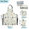 thumbnail image 3 of Little Girl and Flower 5 Pcs Kitchen Set Heat Resistant Oven Mitts and Non-Slip Pot Holders with Adjustable Cooking Apron, 3 of 6