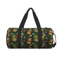 thumbnail image 2 of Fotbe Mask Tropical Flower Pattern Foldable Sports Gym Bag with Wet Dry Pocket, Ultralight Travel Bag, Large Capacity Duffel Bag, Splash Proof Carry on Bag, Overnight Bag, Weekender Bag, 2 of 8