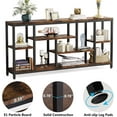 thumbnail image 7 of Tribesigns 70.9" Sofa Table Behind Couch, Wood Entryway Table for Living Room, Rustic Brown, 7 of 7