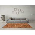 thumbnail image 3 of Ahgly Company Indoor Square Oriental Orange Industrial Area Rugs, 6' Square, 3 of 4
