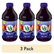 (3 pack) V8 Pomegranate Blueberry 100% Fruit and Vegetable Juice, 46 fl oz Bottle