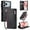 Black, variant on Allytechgroup Case for iPhone 17 Pro, Crossbody Strap Cell Phone Bag PU Leather RFID Blocking Cards Slots Zipper Pocket Hand Wrist Protective Stand Lightweight for iPhone 17 Pro, Purple