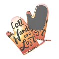 thumbnail image 5 of Hirioo Not All Who Wander Are Lost for Silicone Oven Mitts for BBQ, Baking, Cooking, Set of 2, Heat Resistant 260℃, Non-Slip Kitchen Essentials, 5 of 6